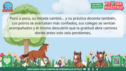 Historias para Maestros Taller Intensivo Maestros Enero 2026 - EL CABALLO QUE APRENDIÓ A MIRAR EL AMANECER en PDF