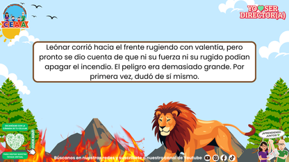 Historias para Directores - El León que Aprendió a Confiar (Editable en PowerPoint)