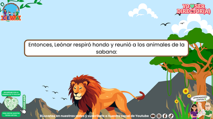 Historias para Directores - El León que Aprendió a Confiar (Editable en PowerPoint)