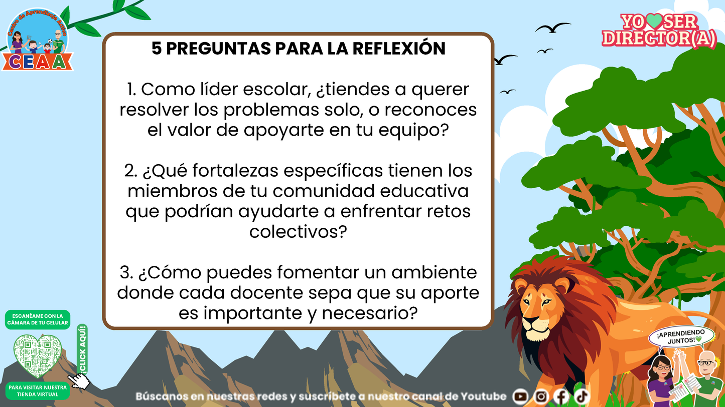 Historias para Directores - El León que Aprendió a Confiar (Editable en PowerPoint)