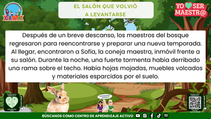 Historias para Maestros - EL SALÓN QUE VOLVIÓ A LEVANTARSE Editable en PowerPoint