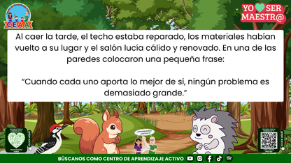 Historias para Maestros - EL SALÓN QUE VOLVIÓ A LEVANTARSE Editable en PowerPoint