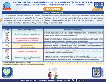 Encuadre CTE Fase Intensiva Ciclo Escolar 2026-2027 en PDF