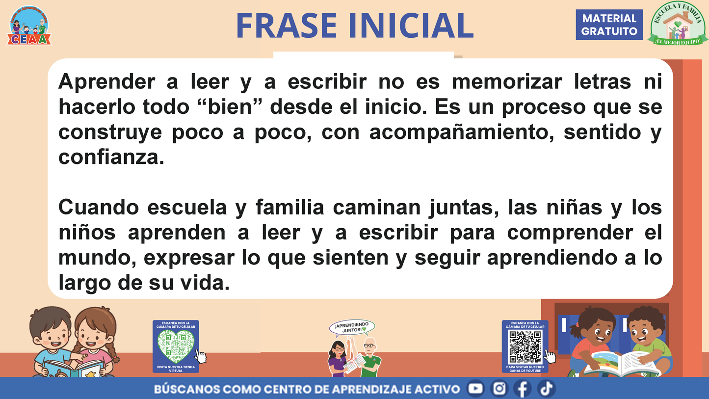 ESCUELA Y FAMILIA: ¿CÓMO APRENDEN A LEER Y A ESCRIBIR MIS HIJAS E HIJOS EN LA ESCUELA? en PDF