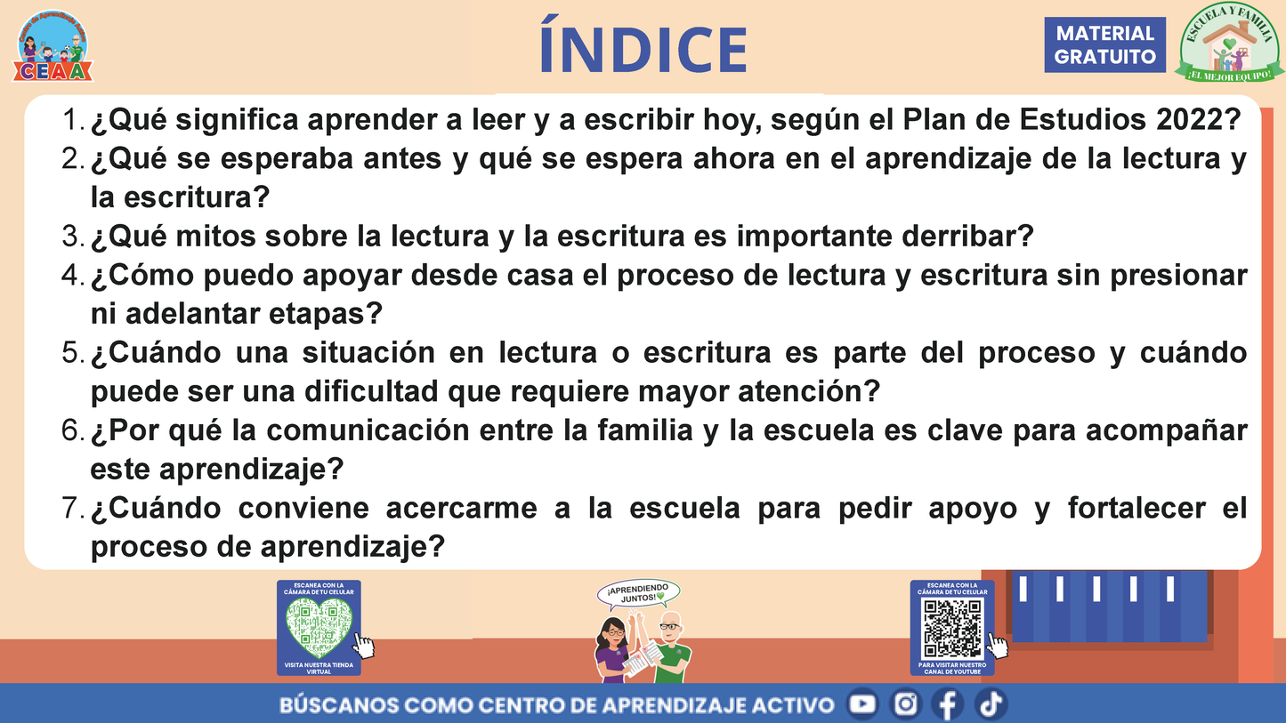 ESCUELA Y FAMILIA: ¿CÓMO APRENDEN A LEER Y A ESCRIBIR MIS HIJAS E HIJOS EN LA ESCUELA? en PDF