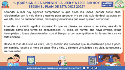 ESCUELA Y FAMILIA: ¿CÓMO APRENDEN A LEER Y A ESCRIBIR MIS HIJAS E HIJOS EN LA ESCUELA? en PDF