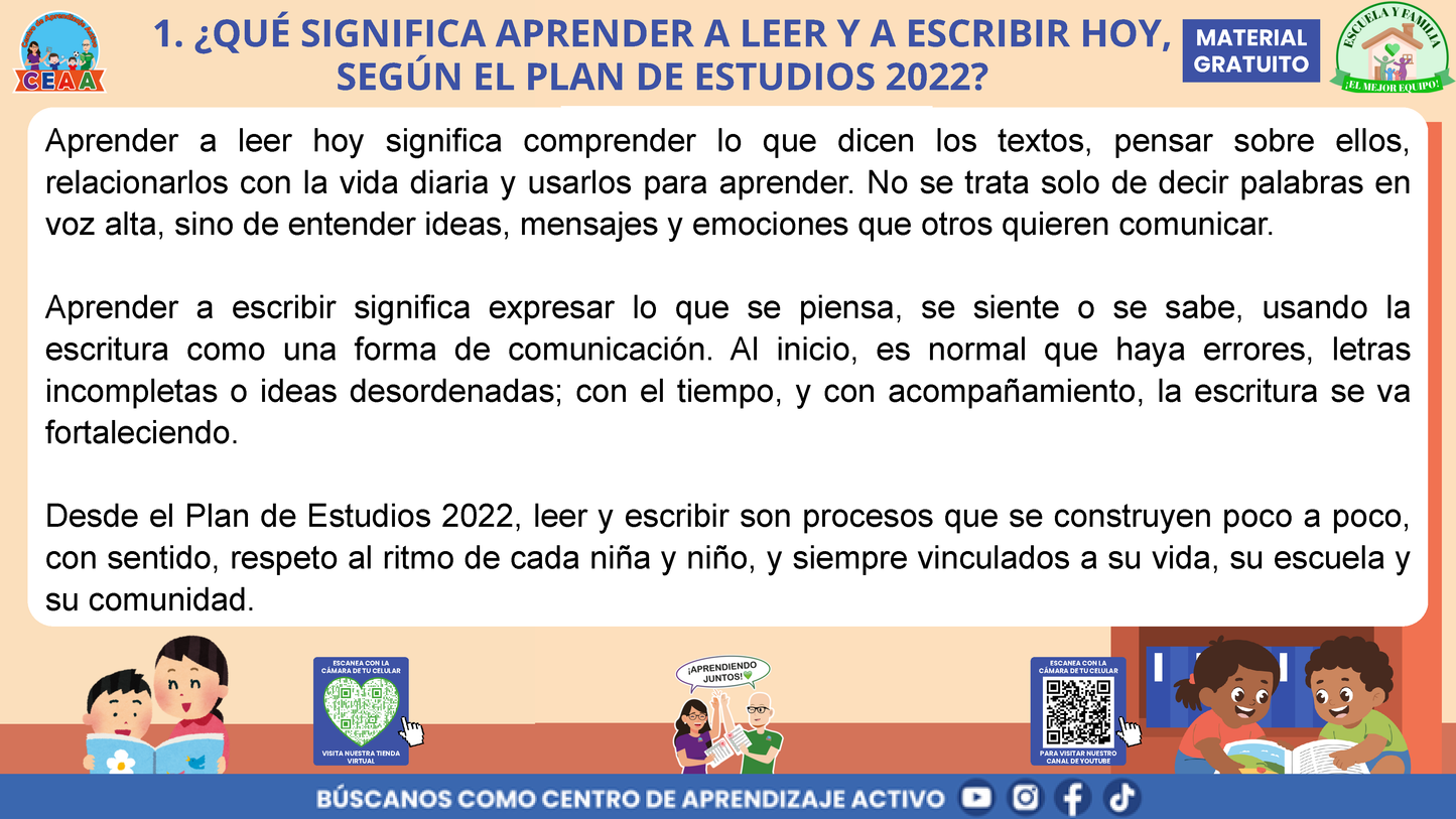 Escuela y familia: ¿CÓMO APRENDEN A LEER Y A ESCRIBIR MIS HIJAS E HIJOS EN LA ESCUELA? en PDF