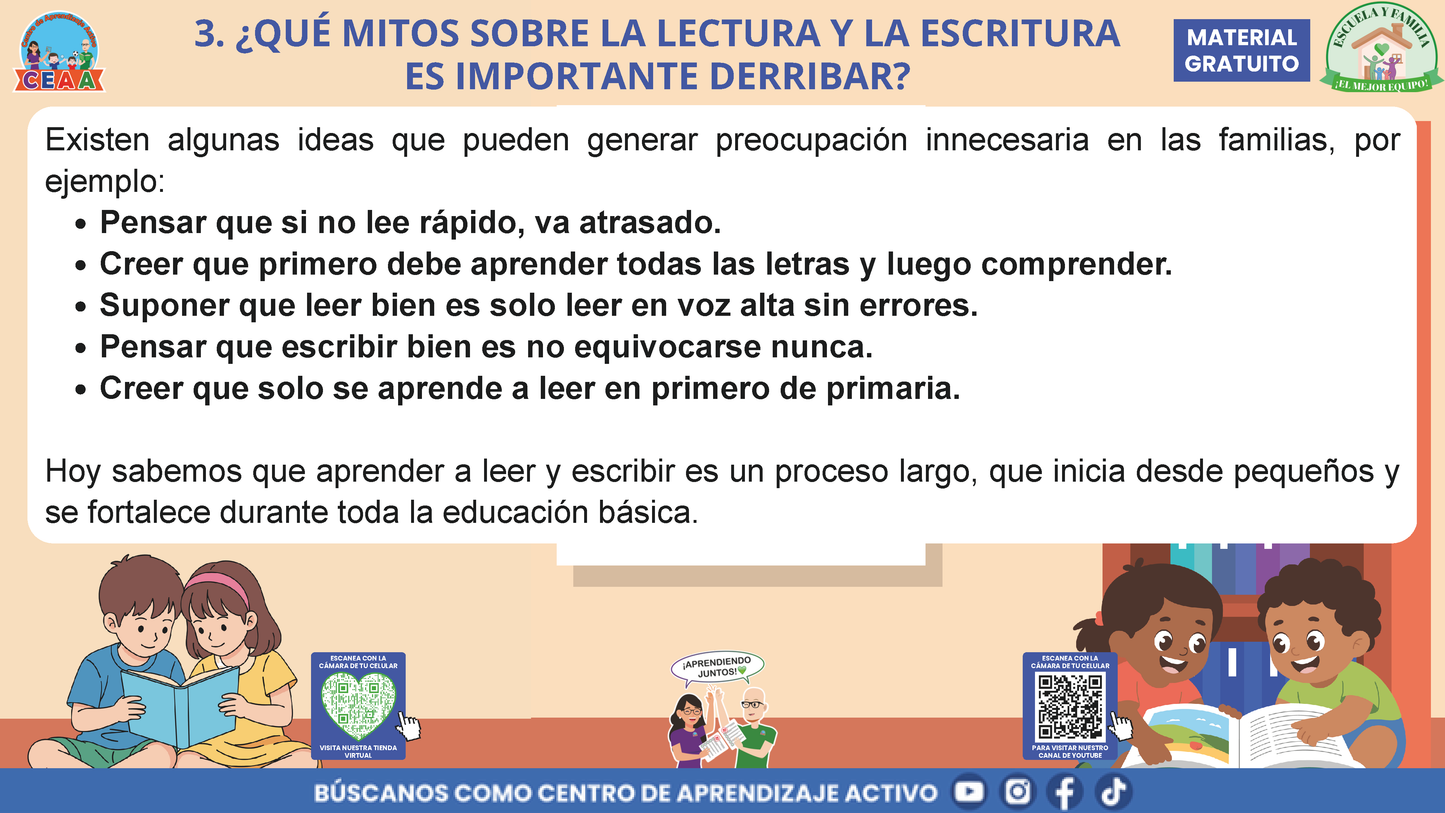 ESCUELA Y FAMILIA: ¿CÓMO APRENDEN A LEER Y A ESCRIBIR MIS HIJAS E HIJOS EN LA ESCUELA? en PDF