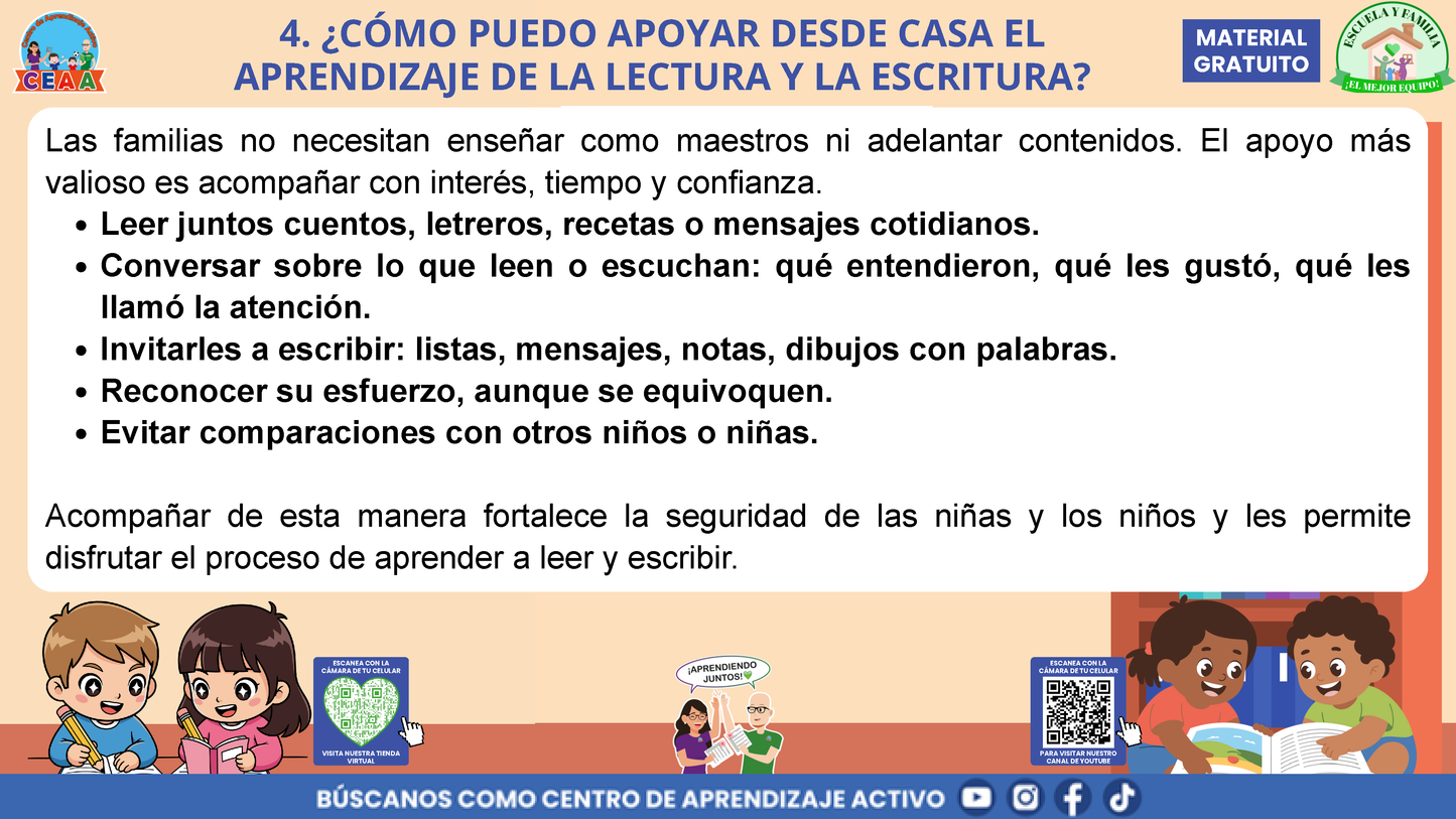 Escuela y familia: ¿CÓMO APRENDEN A LEER Y A ESCRIBIR MIS HIJAS E HIJOS EN LA ESCUELA? en PDF