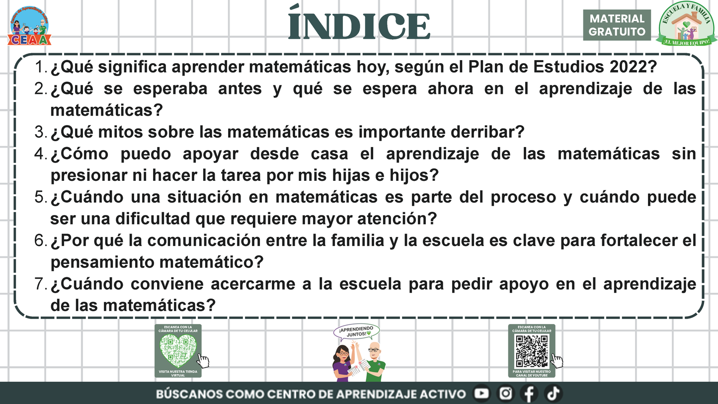 ESCUELA Y FAMILIA: ¿Cómo aprenden matemáticas mis hijas e hijos en la escuela? en PDF