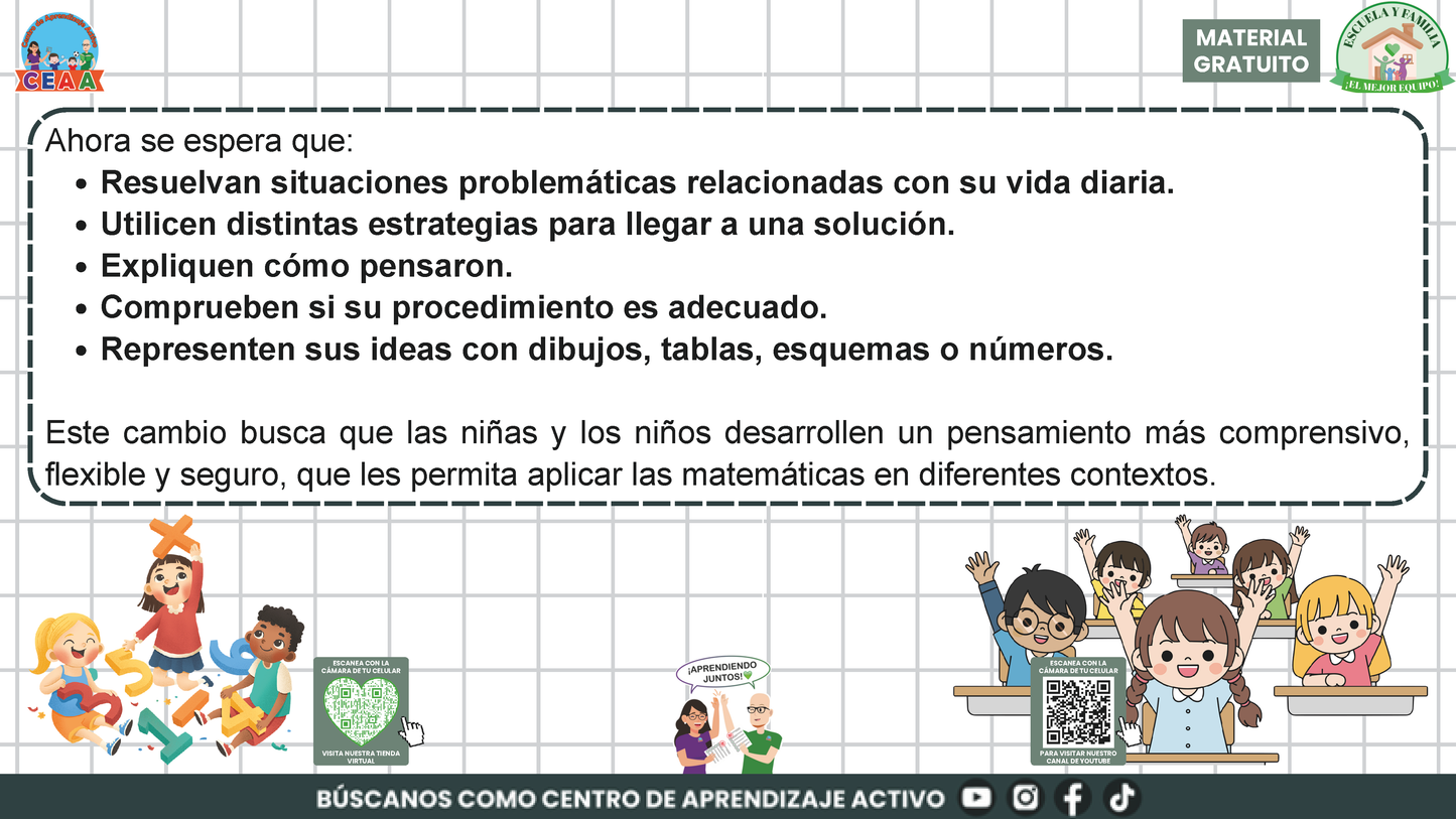 ESCUELA Y FAMILIA: ¿Cómo aprenden matemáticas mis hijas e hijos en la escuela? en PDF