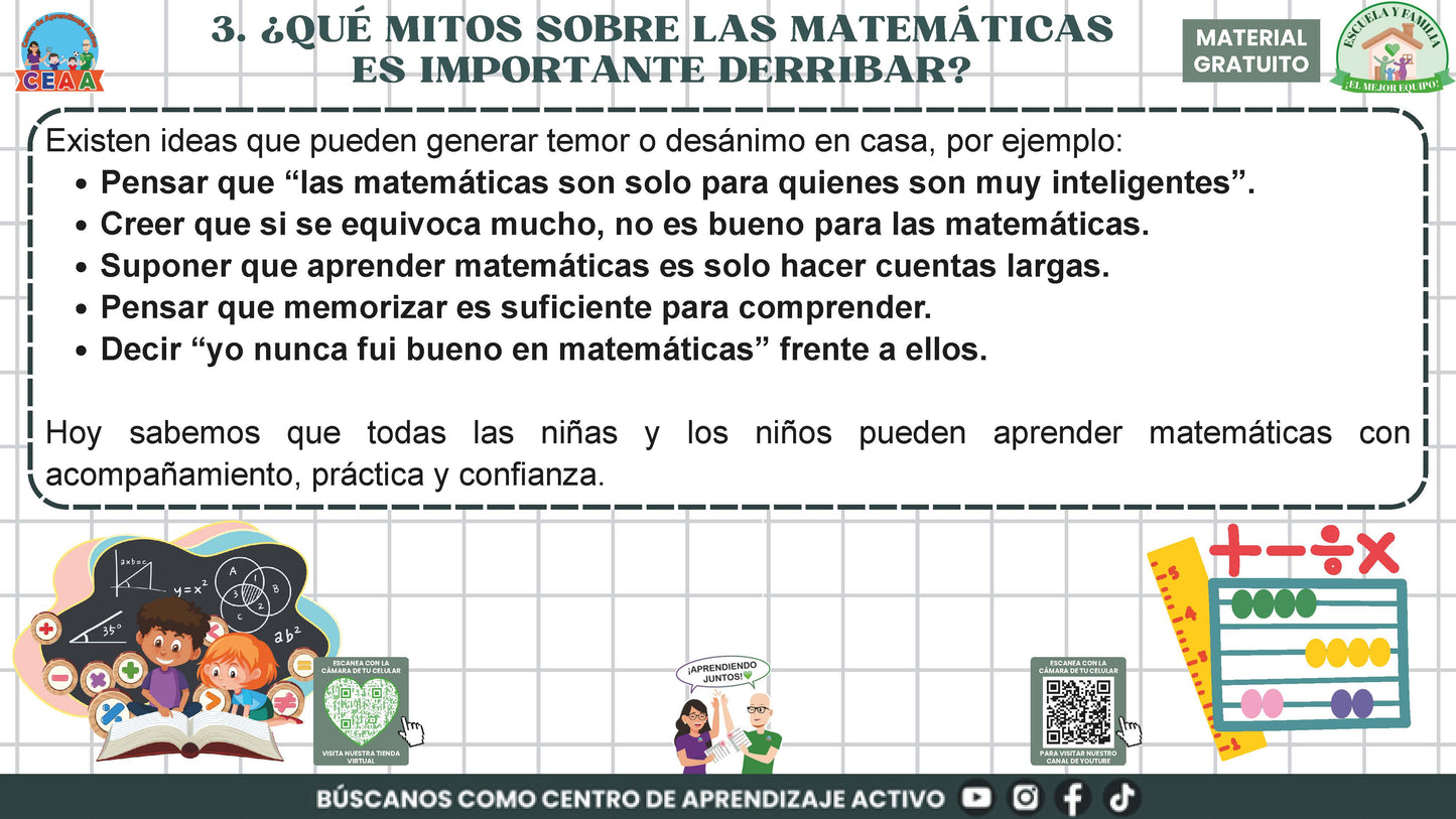 ESCUELA Y FAMILIA: ¿CÓMO APRENDEN MATEMÁTICAS MIS HIJOS E HIJAS EN LA ESCUELA? en PDF