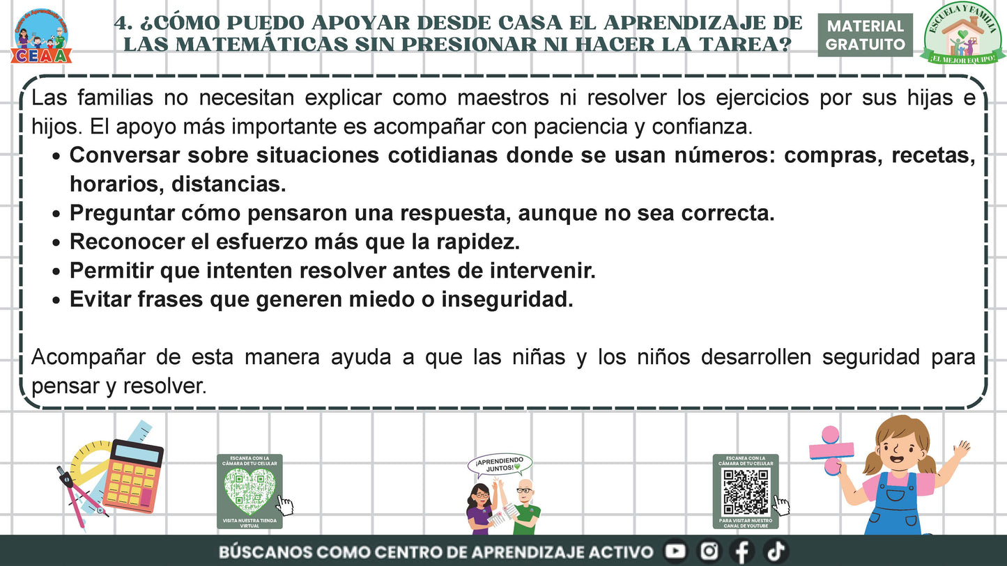 ESCUELA Y FAMILIA: ¿CÓMO APRENDEN MATEMÁTICAS MIS HIJOS E HIJAS EN LA ESCUELA? en PDF