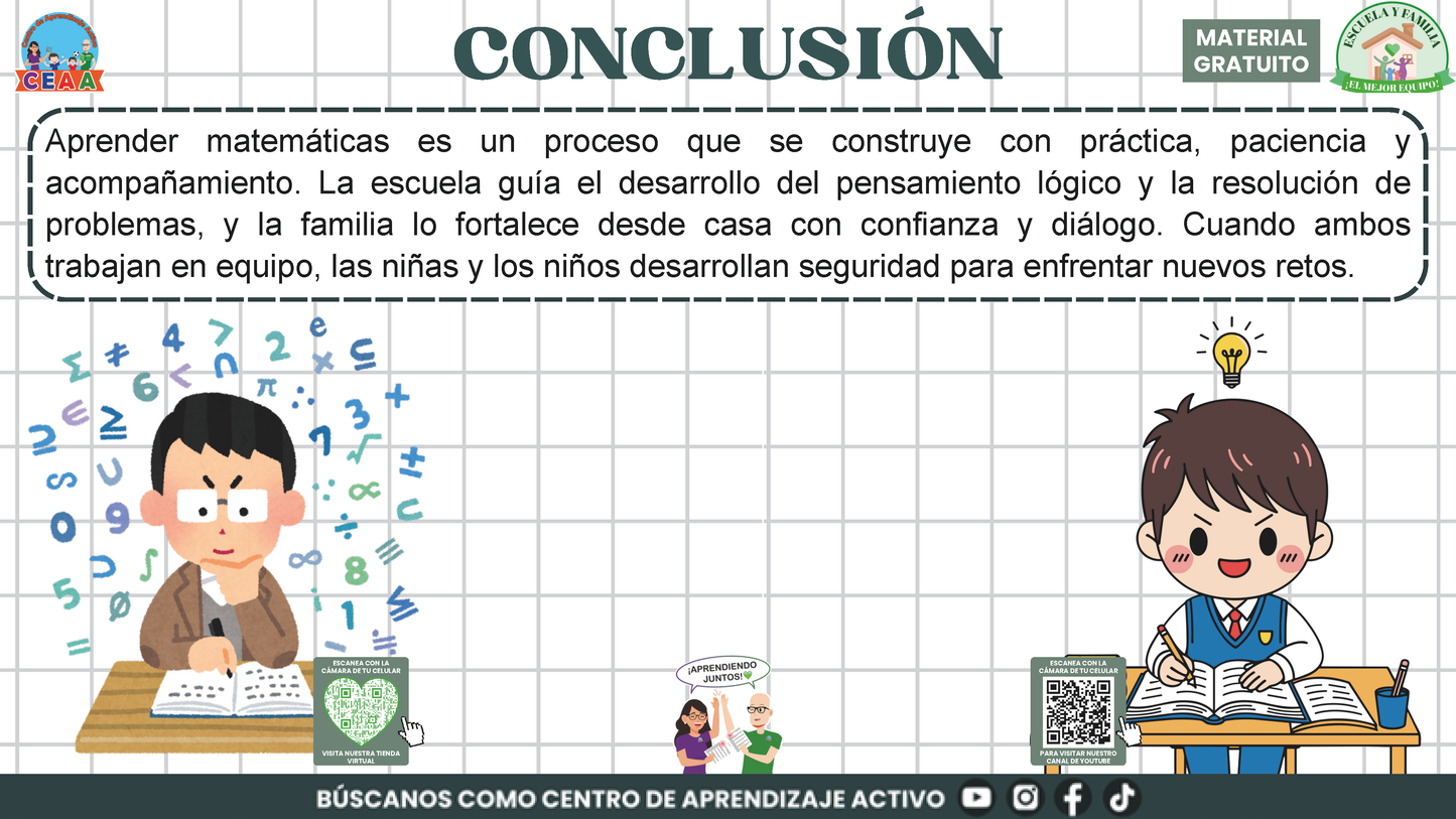 ESCUELA Y FAMILIA: ¿Cómo aprenden matemáticas mis hijas e hijos en la escuela? en PDF