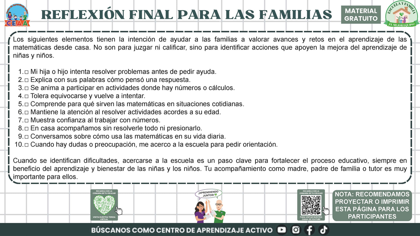 ESCUELA Y FAMILIA: ¿CÓMO APRENDEN MATEMÁTICAS MIS HIJOS E HIJAS EN LA ESCUELA? en PDF