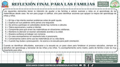 ESCUELA Y FAMILIA: ¿CÓMO APRENDEN MATEMÁTICAS MIS HIJOS E HIJAS EN LA ESCUELA? en PDF