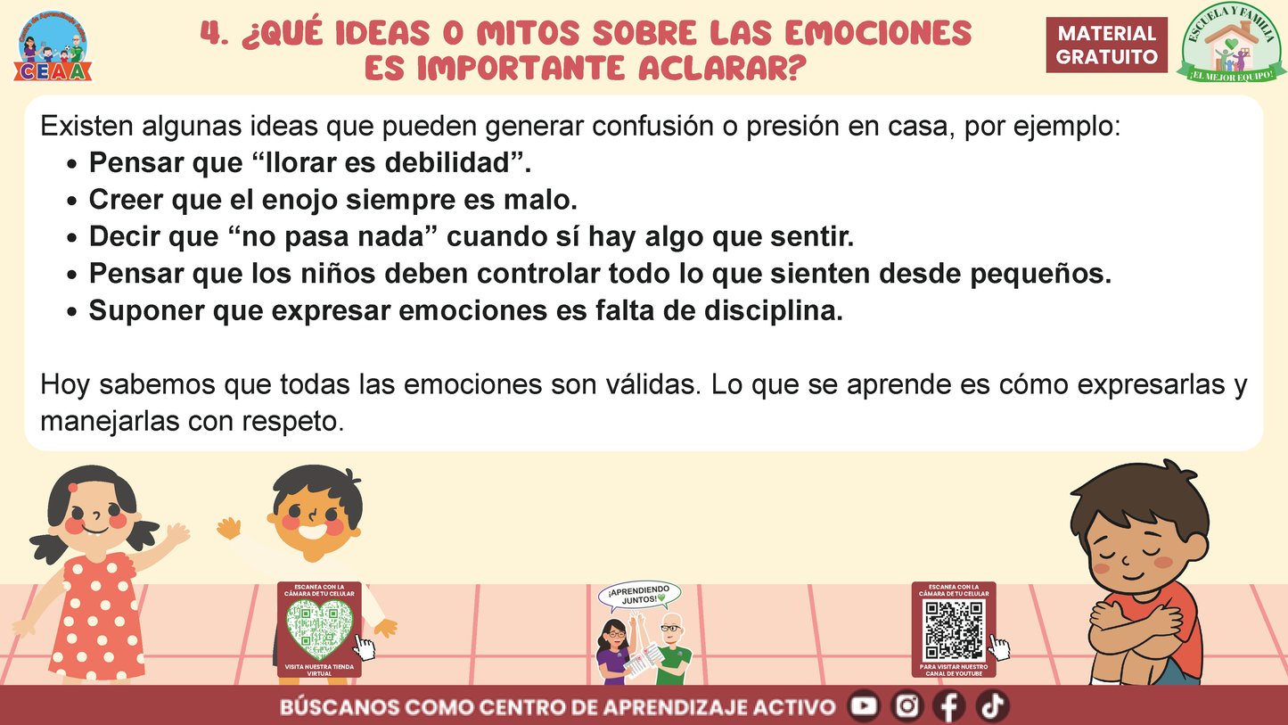 ESCUELA Y FAMILIA: ¿Cómo enseñar a nuestras hijas e hijos a expresar asertivamente y gestionar sus emociones? En PDF
