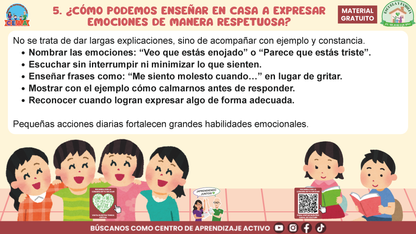 ESCUELA Y FAMILIA: ¿Cómo enseñar a nuestras hijas e hijos a expresar asertivamente y gestionar sus emociones? En PDF