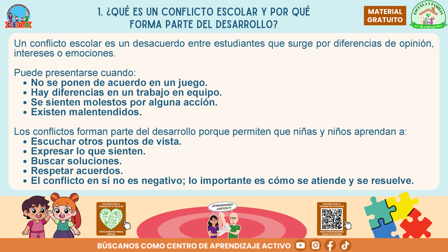 ESCUELA Y FAMILIA: ¿Qué hacer y cómo resolver conflictos entre estudiantes de manera adecuada? en PDF