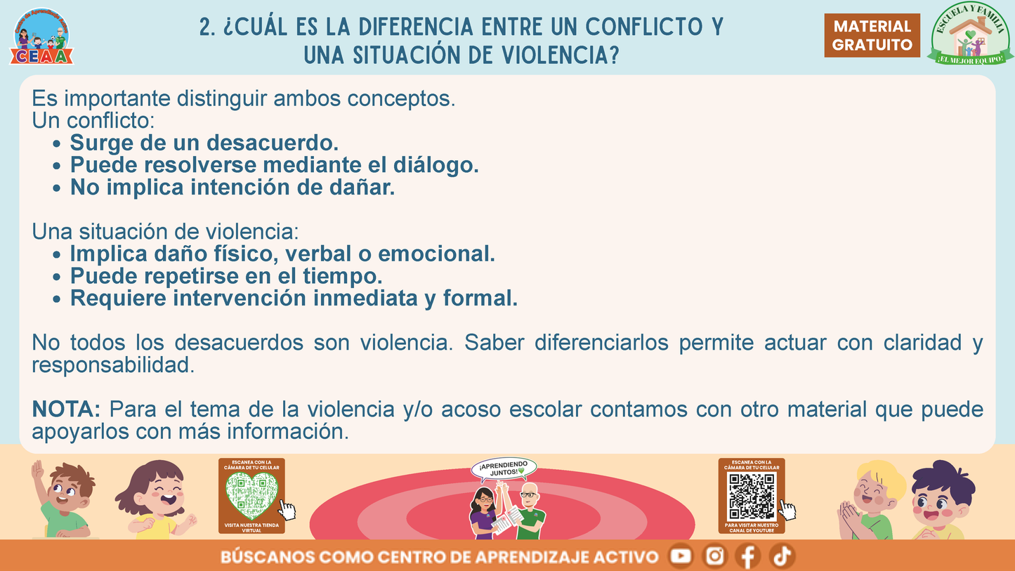 ESCUELA Y FAMILIA: ¿Qué hacer y cómo resolver conflictos entre estudiantes de manera adecuada? en PDF