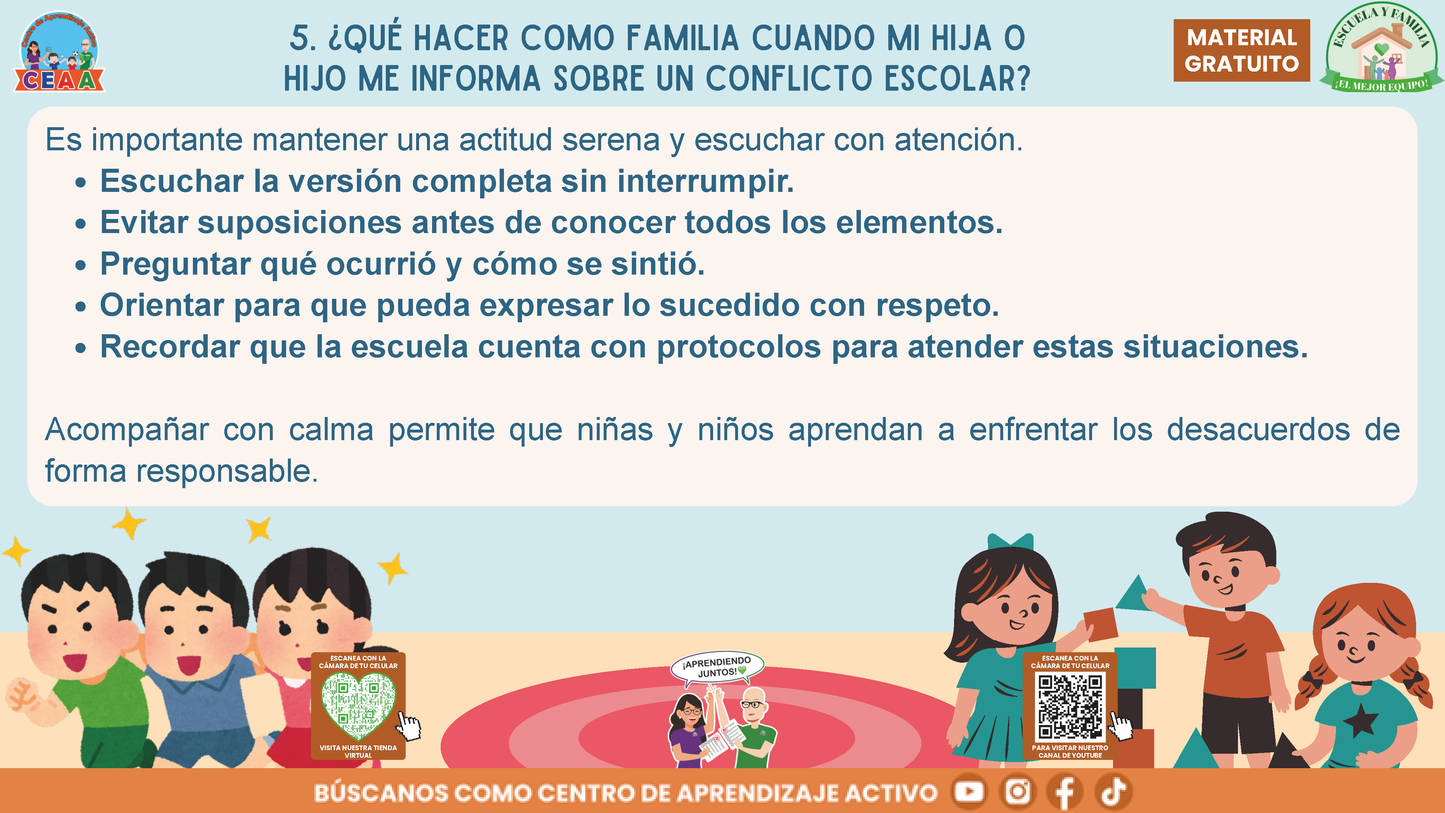 ESCUELA Y FAMILIA: ¿Qué hacer y cómo resolver conflictos entre estudiantes de manera adecuada? en PDF