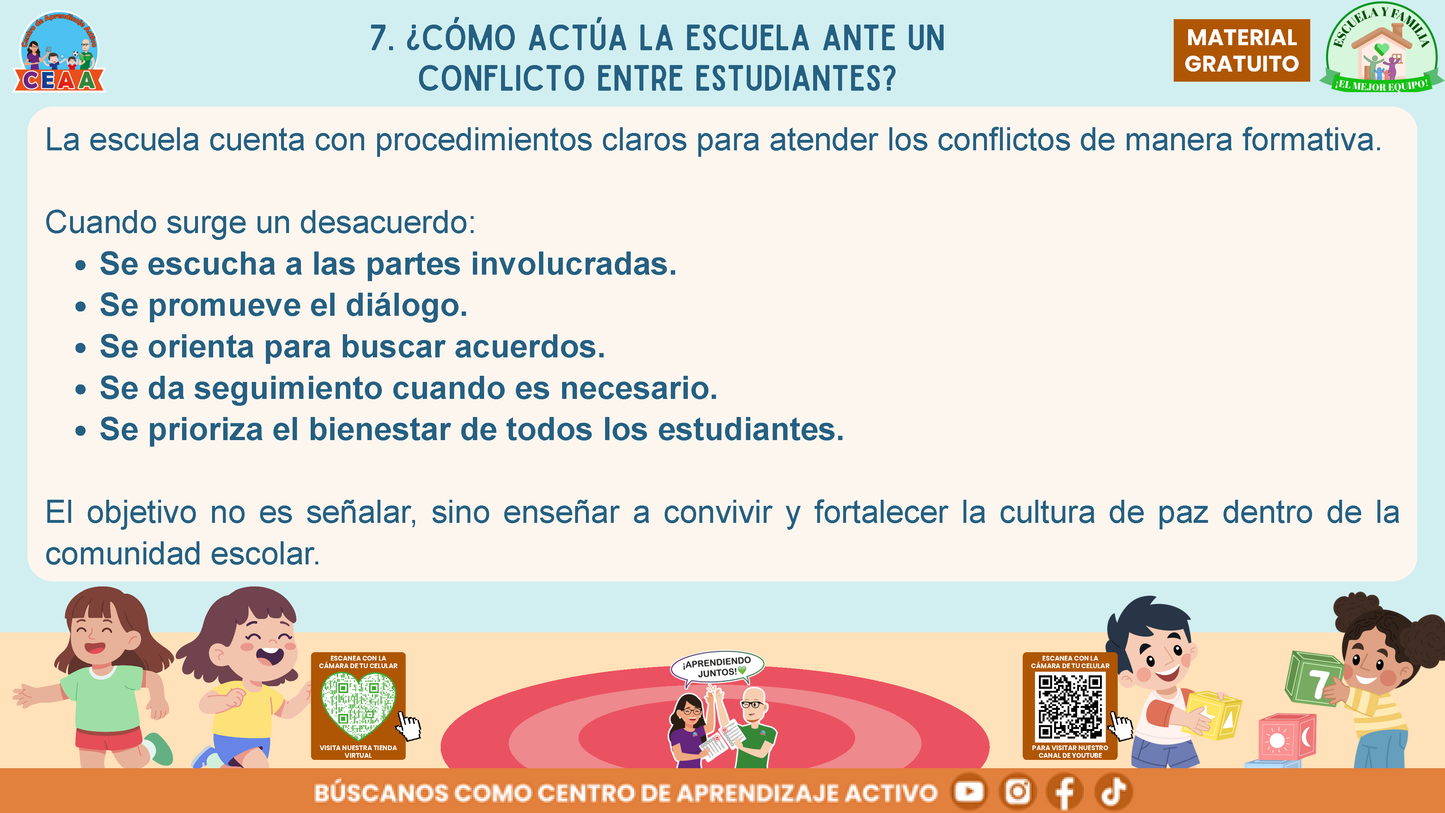 ESCUELA Y FAMILIA: ¿Qué hacer y cómo resolver conflictos entre estudiantes de manera adecuada? en PDF