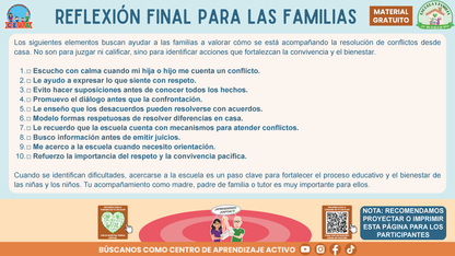 ESCUELA Y FAMILIA: ¿Qué hacer y cómo resolver conflictos entre estudiantes de manera adecuada? en PDF