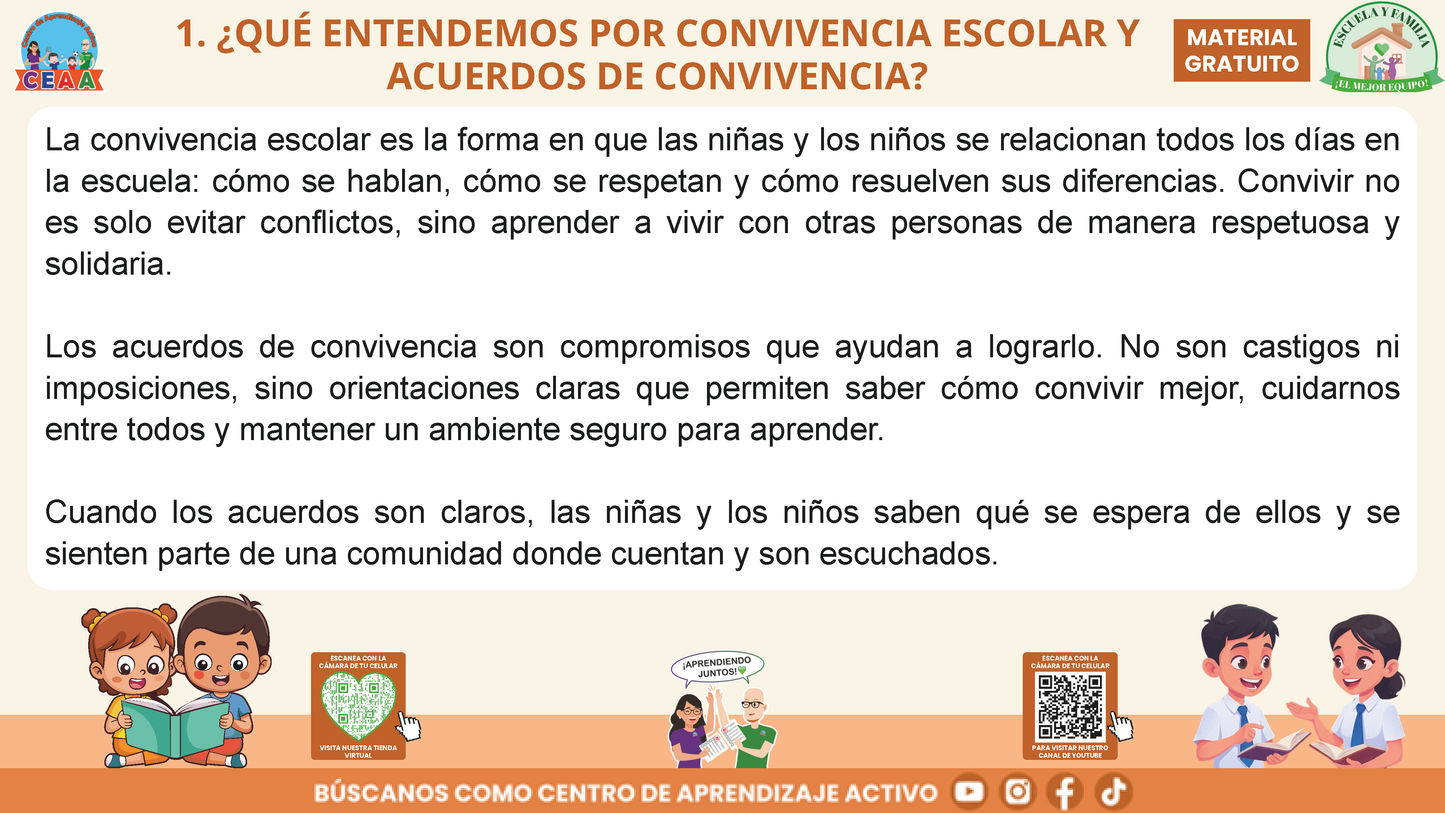 ESCUELA Y FAMILIA: ¿POR QUÉ SON IMPORTANTES LOS ACUERDOS DE CONVIVENCIA PARA EL APRENDIZAJE DE MIS HIJOS? en PDF