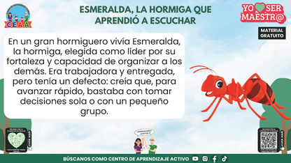 Historias para Maestros - ESMERALDA, LA HORMIGA QUE APRENDIÓ A ESCUCHAR en PDF