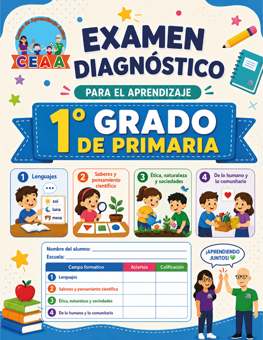 Examen Diagnóstico 1° Grado de Primaria