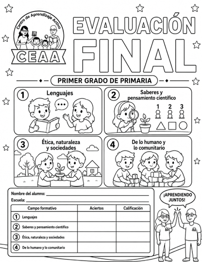 Evaluación Final - Primer Grado de Primaria en PDF
