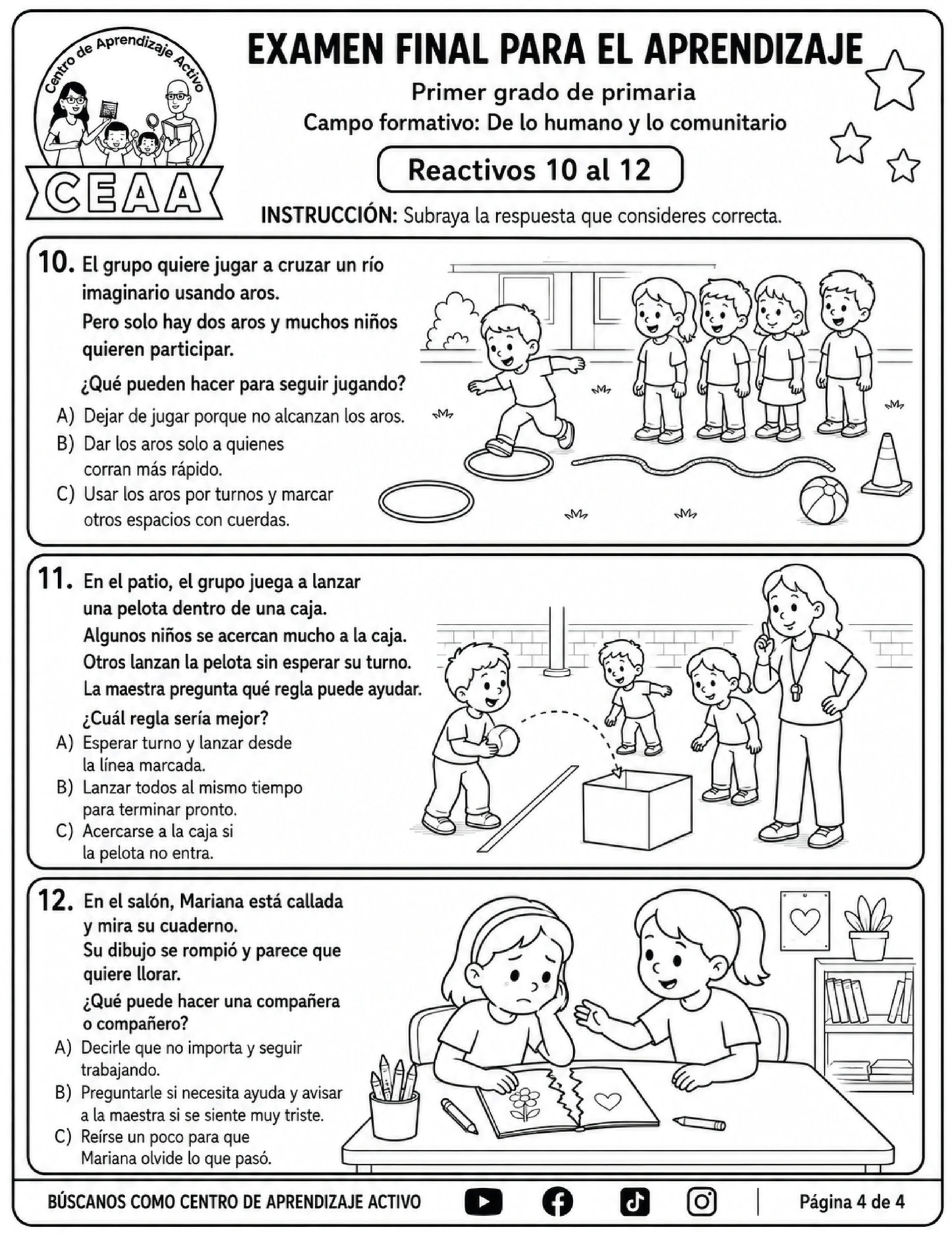 Evaluación Final - Primer Grado de Primaria en PDF