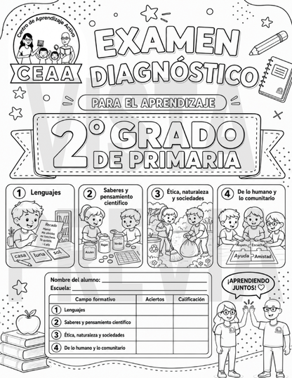 Examen Diagnóstico 2° Grado de Primaria