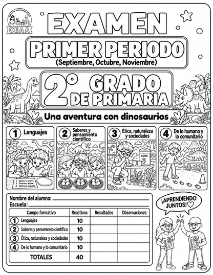 Examen 2do Grado de Primaria - Primer Periodo
