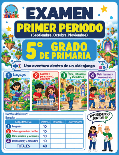 Examen 5to Grado de Primaria - Primer Periodo (Septiembre, Octubre, Noviembre)