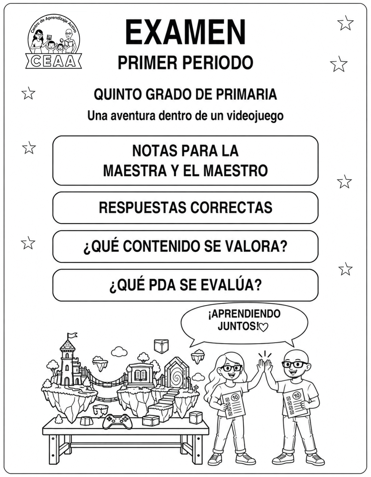 Examen 5to Grado de Primaria - Primer Periodo (Septiembre, Octubre, Noviembre)