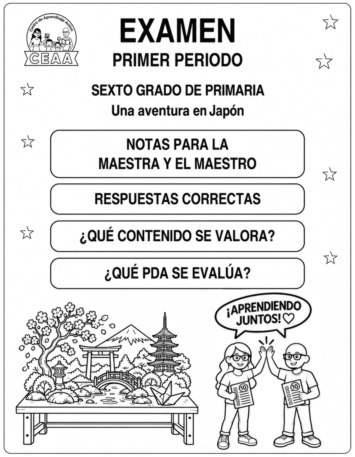 Examen 6to Grado de Primaria - Primer Periodo (Septiembre, Octubre, Noviembre)