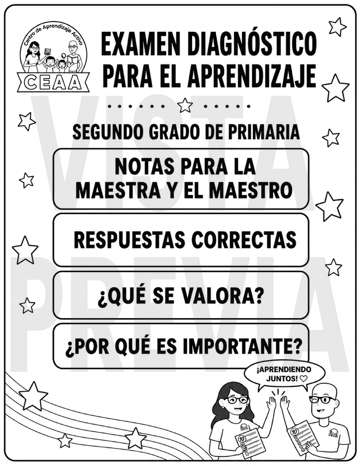 Examen Diagnóstico 2° Grado de Primaria en PDF