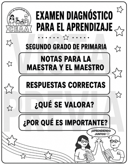 Examen Diagnóstico 2° Grado de Primaria en PDF