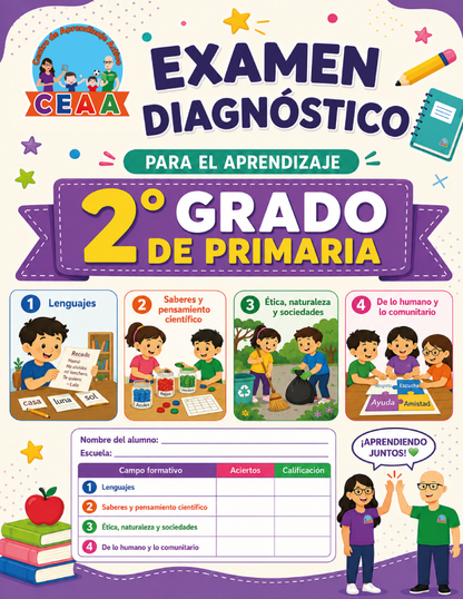 Examen Diagnóstico 2° Grado de Primaria en PDF