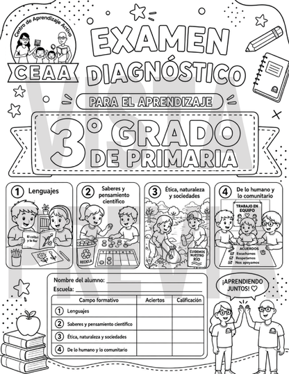 Examen Diagnóstico 3° Grado de Primaria