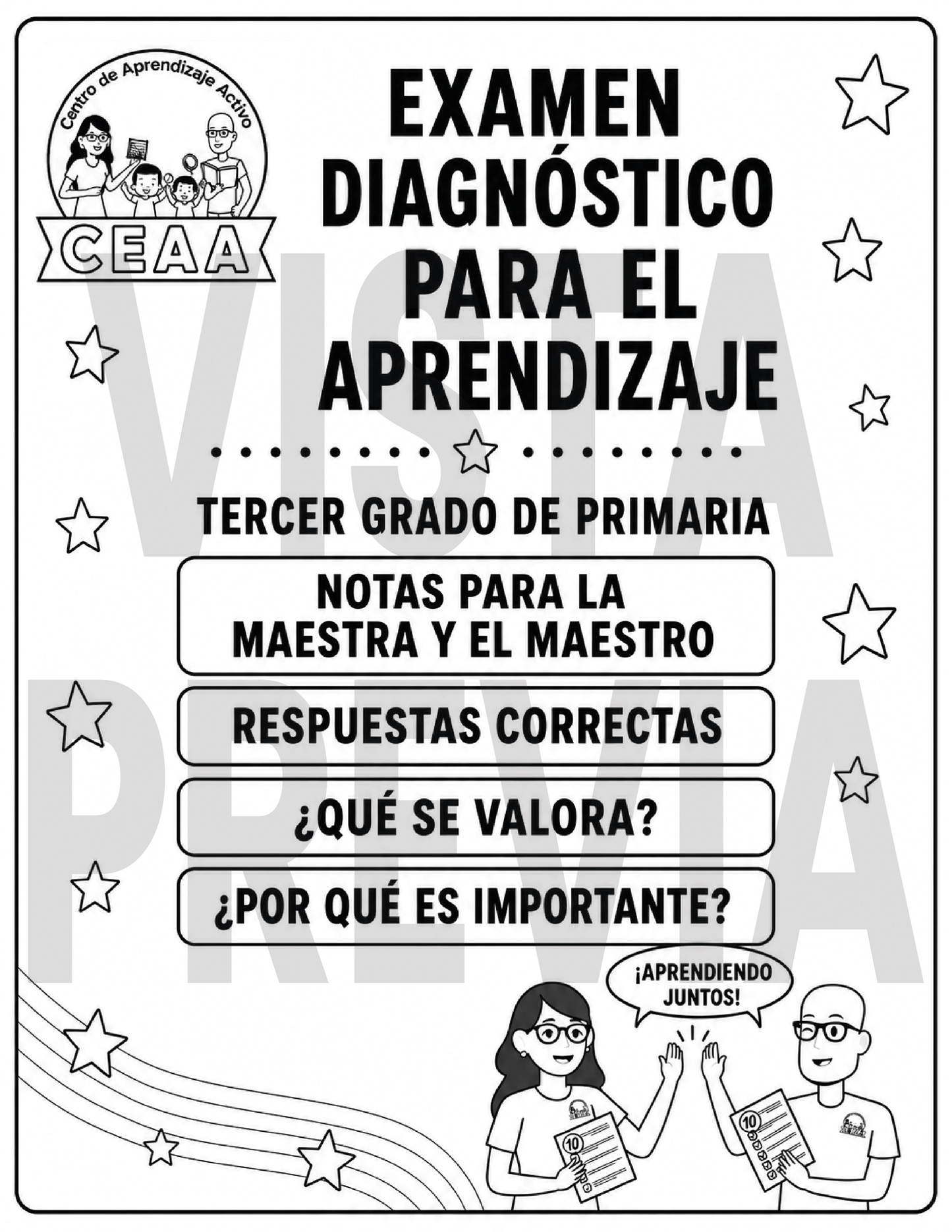 Examen Diagnóstico 3° Grado de Primaria en PDF