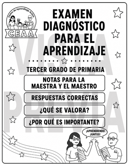 Examen Diagnóstico 3° Grado de Primaria en PDF