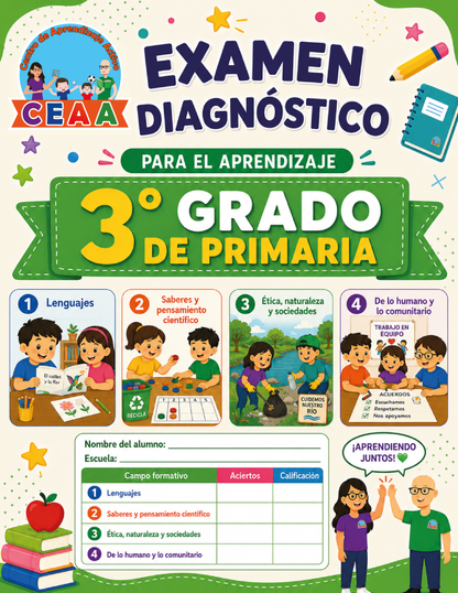 Examen Diagnóstico 3° Grado de Primaria en PDF