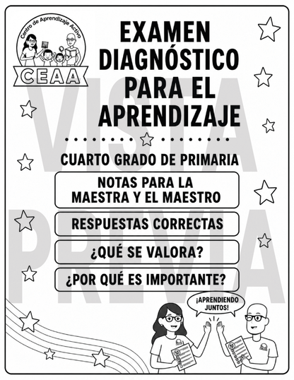 Examen Diagnóstico 4° Grado de Primaria en PDF