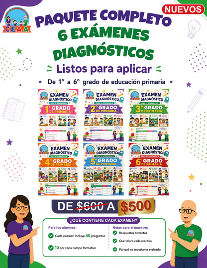 Paquete Completo 6 Exámenes Diagnósticos