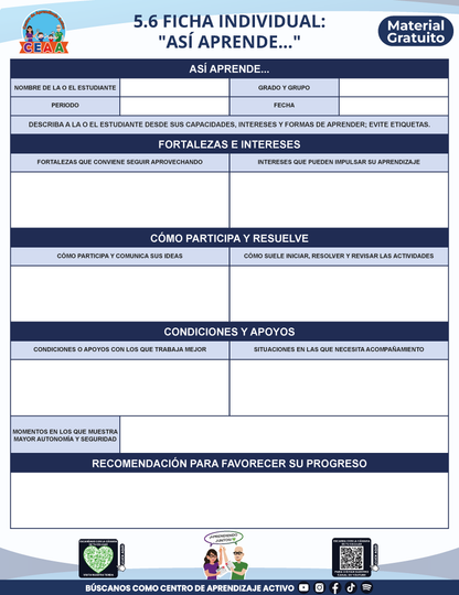 EXPEDIENTE INTEGRAL PARA LA EVALUACIÓN FORMATIVA Y ACOMPAÑAMIENTO DE LOS ESTUDIANTES en PDF