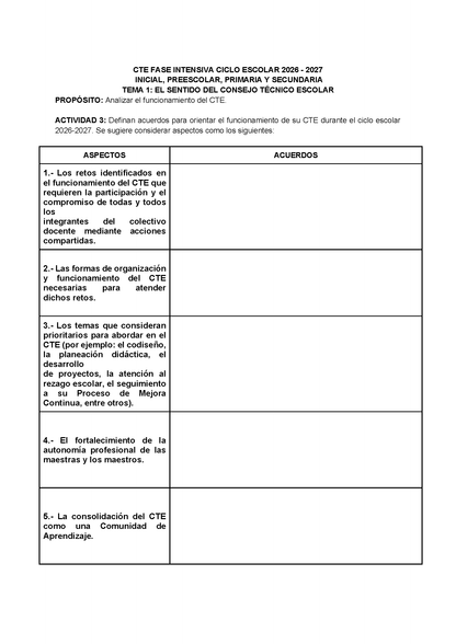 Formato de Producto CTE Fase Intensiva Tema 1 y 2 Editable en Word