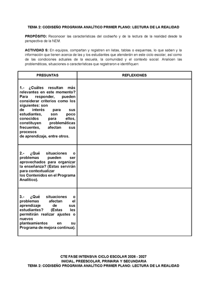 Formato de Producto CTE Fase Intensiva Tema 1 y 2 Editable en Word