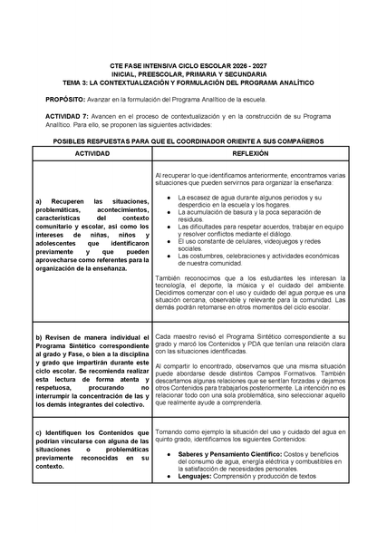 Formato de Producto CTE Fase Intensiva Tema 3 y 4 Editable en Word